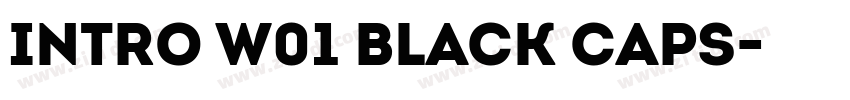 Intro W01 Black Caps字体转换